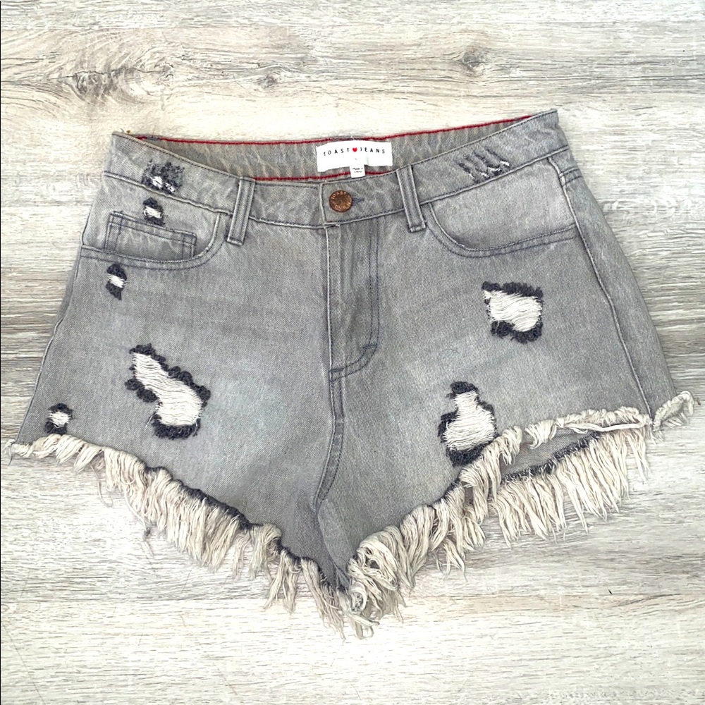 ‼️5/$15‼️ Toast Jeans Gray Distressed Denim Shorts